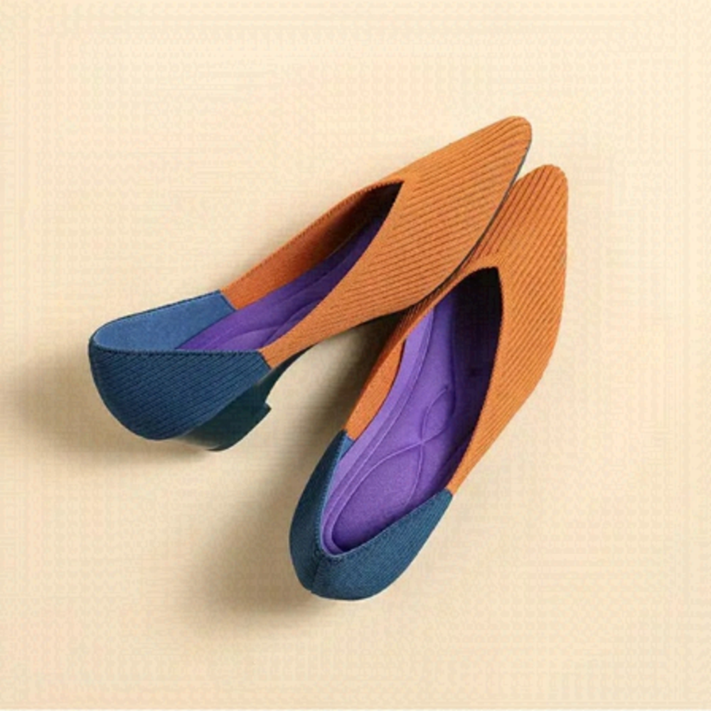 Knitted Wedge High Heel Breathable Rubber Comfortable Casual Spring Kitten Heel